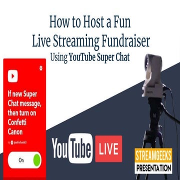 How to host a fun YouTube live fundraiser