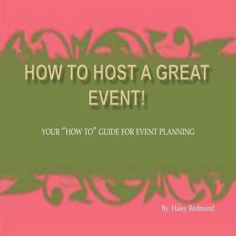 How to host a great event! 
