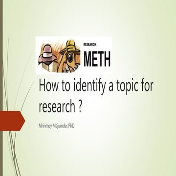 How to identify a topic for research