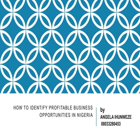 How to identify profitable business opportunities in nigeria
