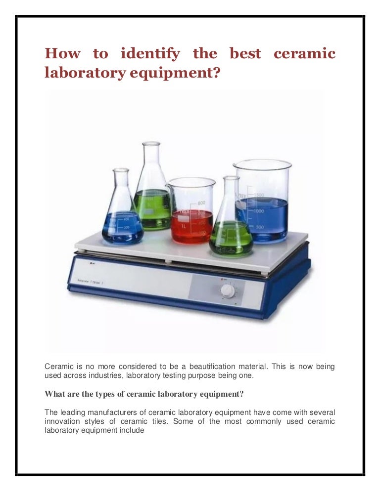 How to identify the best ceramic laboratory equipment