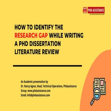 How to Identify the Research Gap While Writing a PhD Dissertation Literature ...