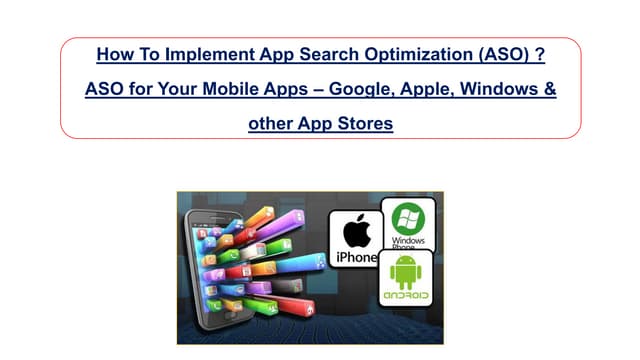 How to implement App Search Optimization - ASO for Mobile Apps