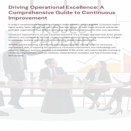 How To Implement Continuous Improvement - Group50 Consulting