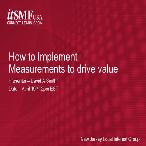 How to implement measurements to drive value
