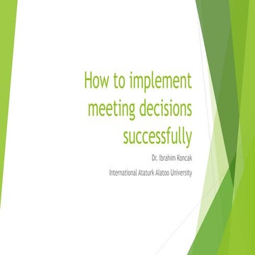 How to implement meeting decisions successfully
