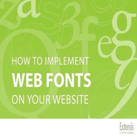 Implementing Web Fonts on your Website