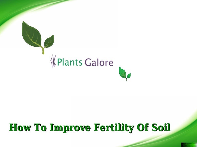 How To Improve Fertility Of Soil