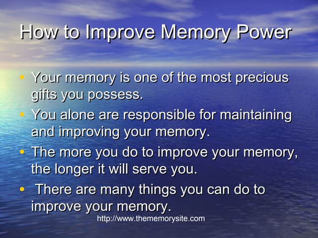 How to improve memory power