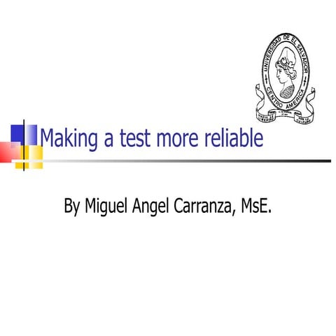 How to improve test reliability