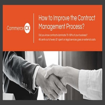 How to improve the contract management process