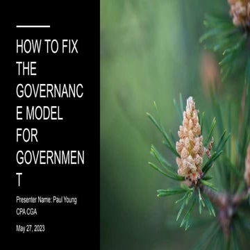 How to improve the Governance Model for the Public Sector - May 2023.pptx