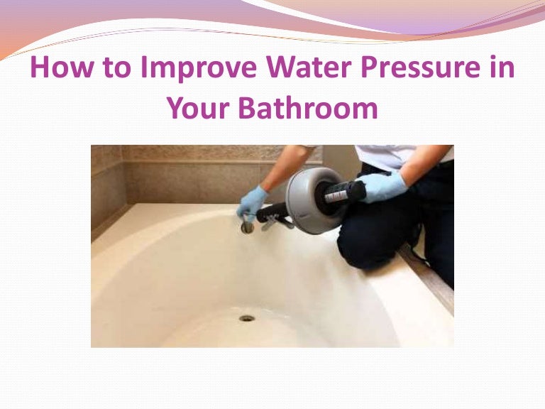 water pressure for bathroom
