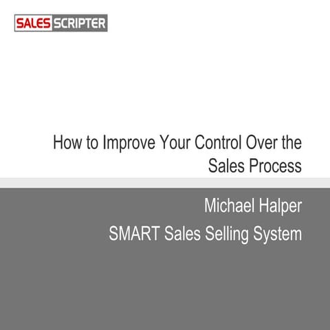 How to improve your control over the sales process