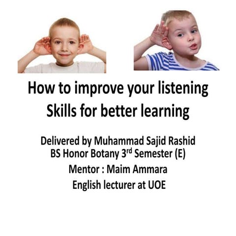 How to improve your listening skills