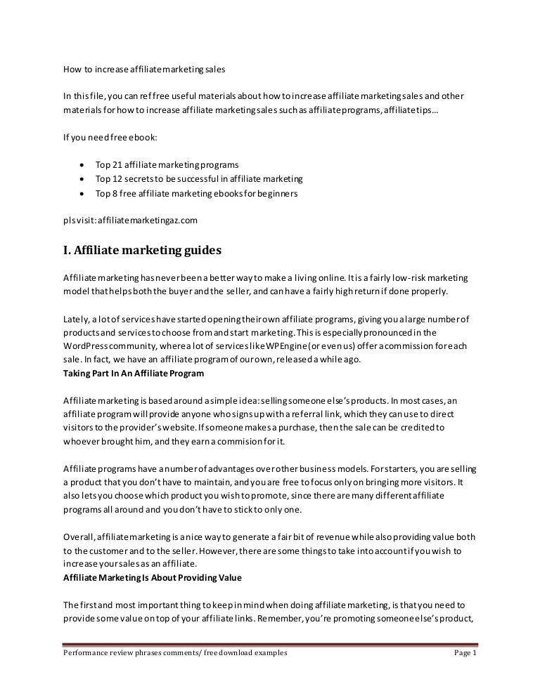 How To Increase Affiliate Marketing Sales