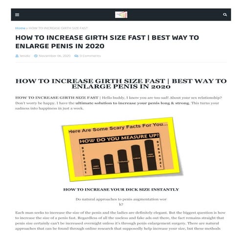 Increase Penile Size With Exercises No Surgery | PDF