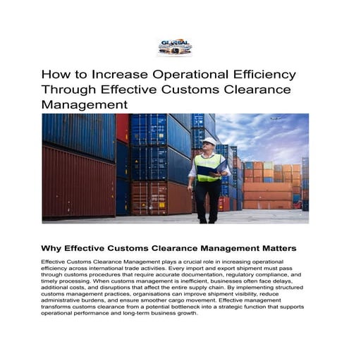 Challenges in Customs Clearance in India and How to Overcome Them | PDF