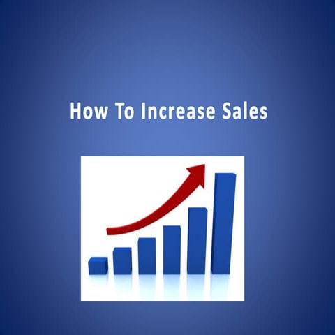 How to increase sales