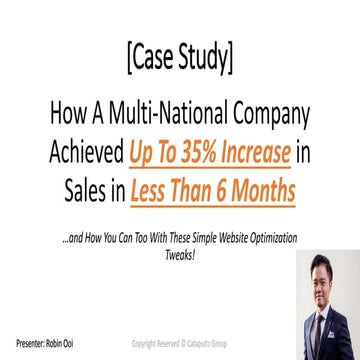 How To Increase Sales Using SEO | Case Study - How A Multi-National Company A...