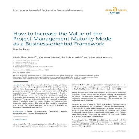 How to Increase the Value of the PMMMs as a Business-oriented Framework