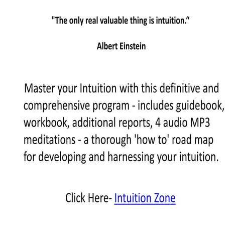 How to increase your intuition power | PPTX