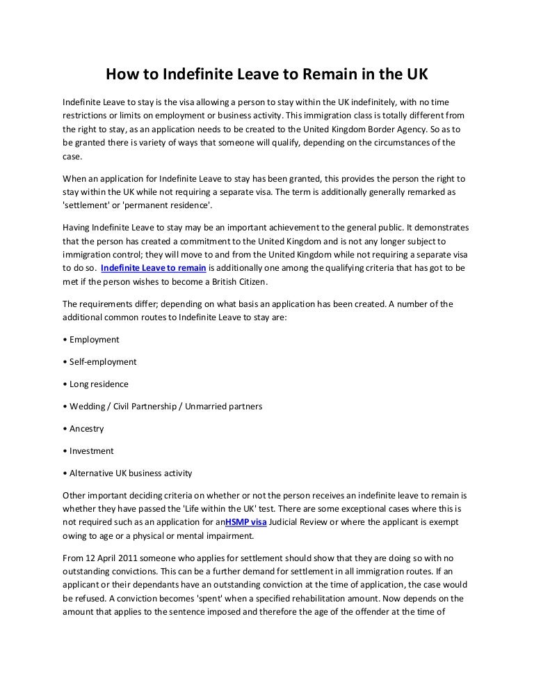 How To Indefinite Leave To Remain In The UK how-to-indefinite-leave-to-remain-in-the-uk