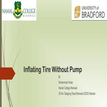 How to inflate air without pump(muhammad imtiaz naml college mianwali)
