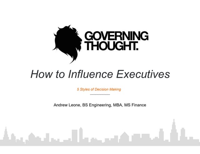 How to influence executives 