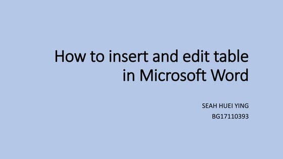 How to create a chart in word 2016 | PPT