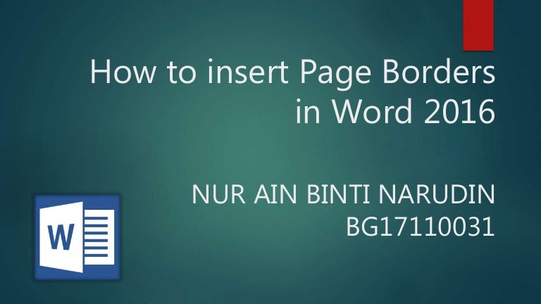 how to insert a custom page border in word