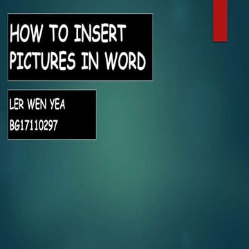 How to insert pictures in word | PPTX