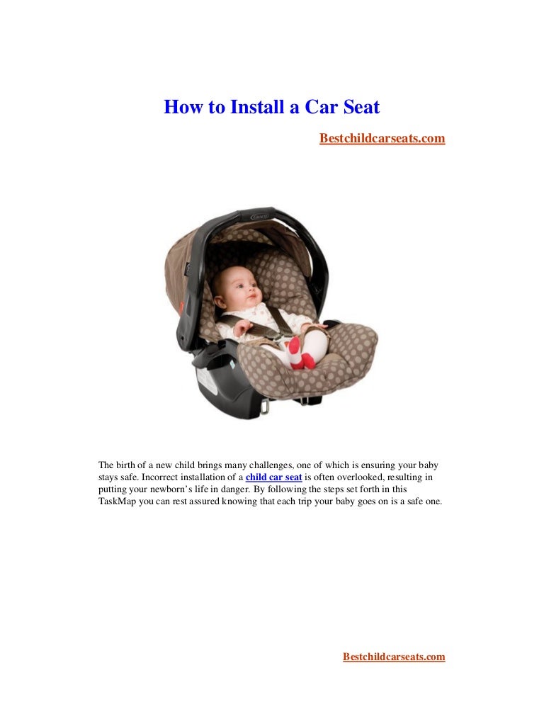 How to install a car seat