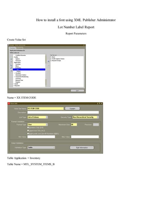 How to install a font using xml publisher administrator