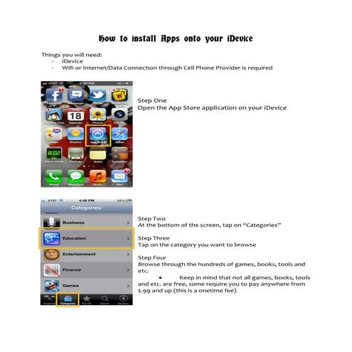 How to Install Apps onto your iDevice