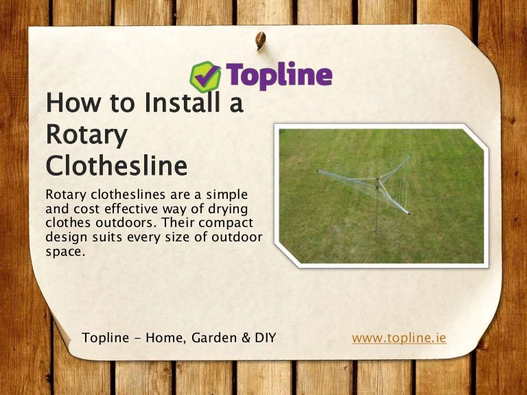 How To Install A Rotary Clothesline