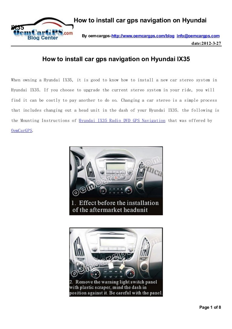 install car gps navigation on hyundai ix35
