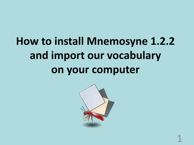 How to install mnemosyne