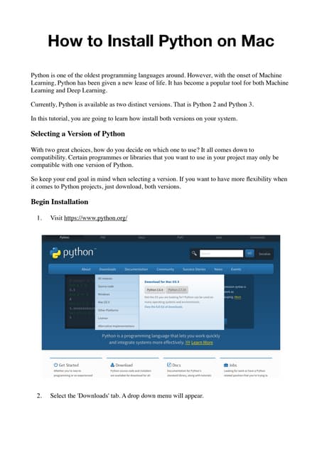How to Install Python on Mac | PDF