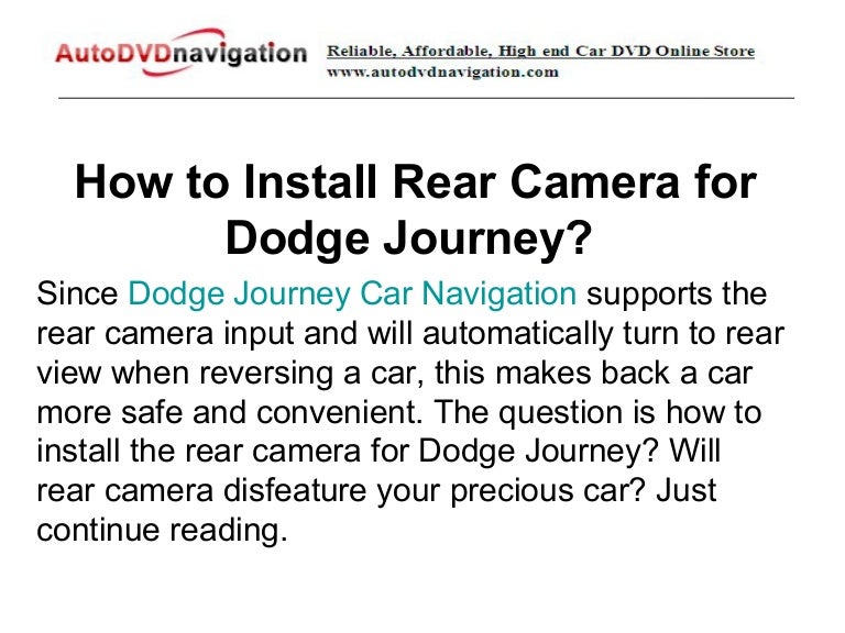 How to install rear camera for dodge journey