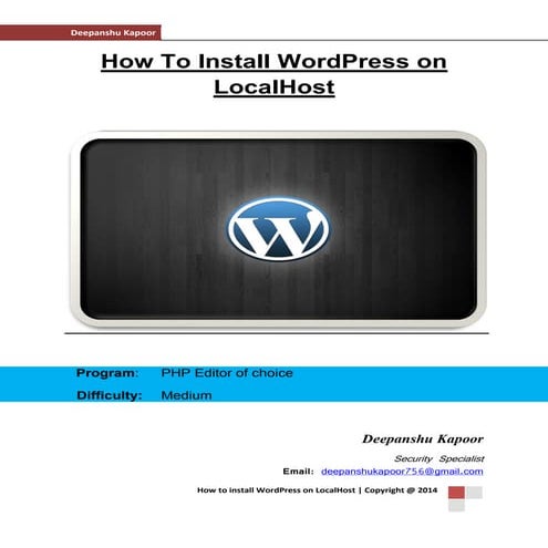 How to install wordpress 