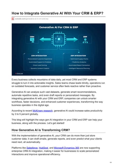 How to Integrate Generative AI With Your CRM  ERP.pdf