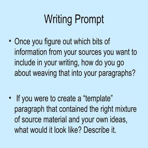 How to integrate research into writing oct2012 1