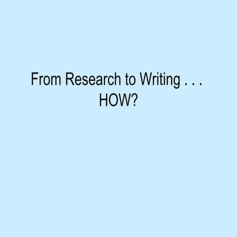 How to integrate research into writing oct2012