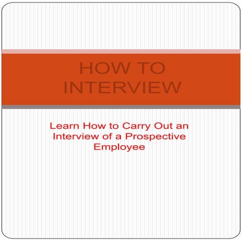 How to interview presentation