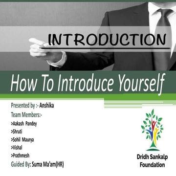 How to introduce yourself
