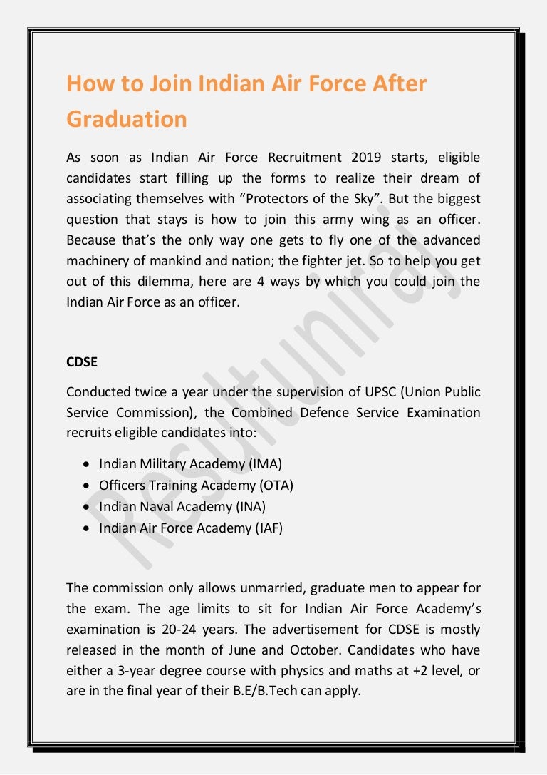 join air force after btech