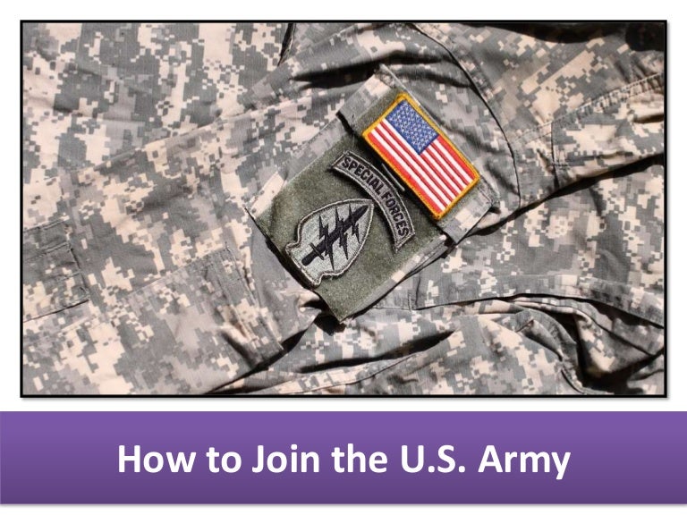 How to join the u.s. army