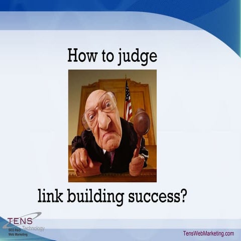 How to judge link building success