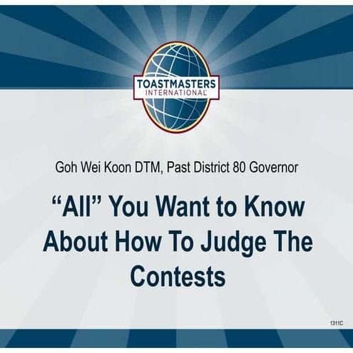 "All" You Want to know About How To Judge The Speech Contests